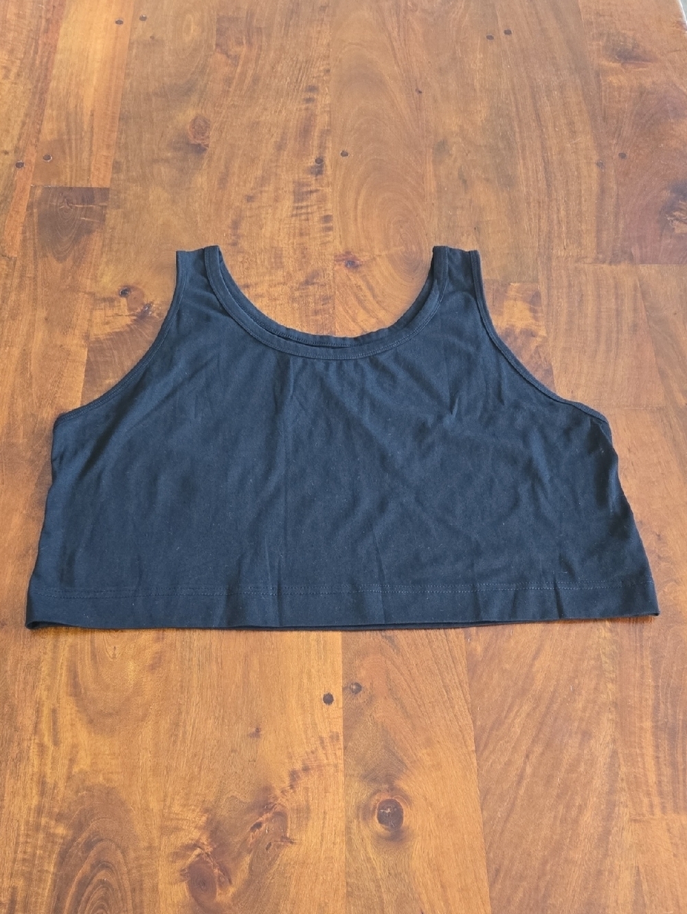 Black Women's Crop Tank Top Size XXL